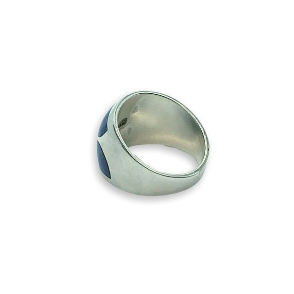 Sterling Silver Blue Aventurinel Ring Size 10 - Picture 3 of 4
